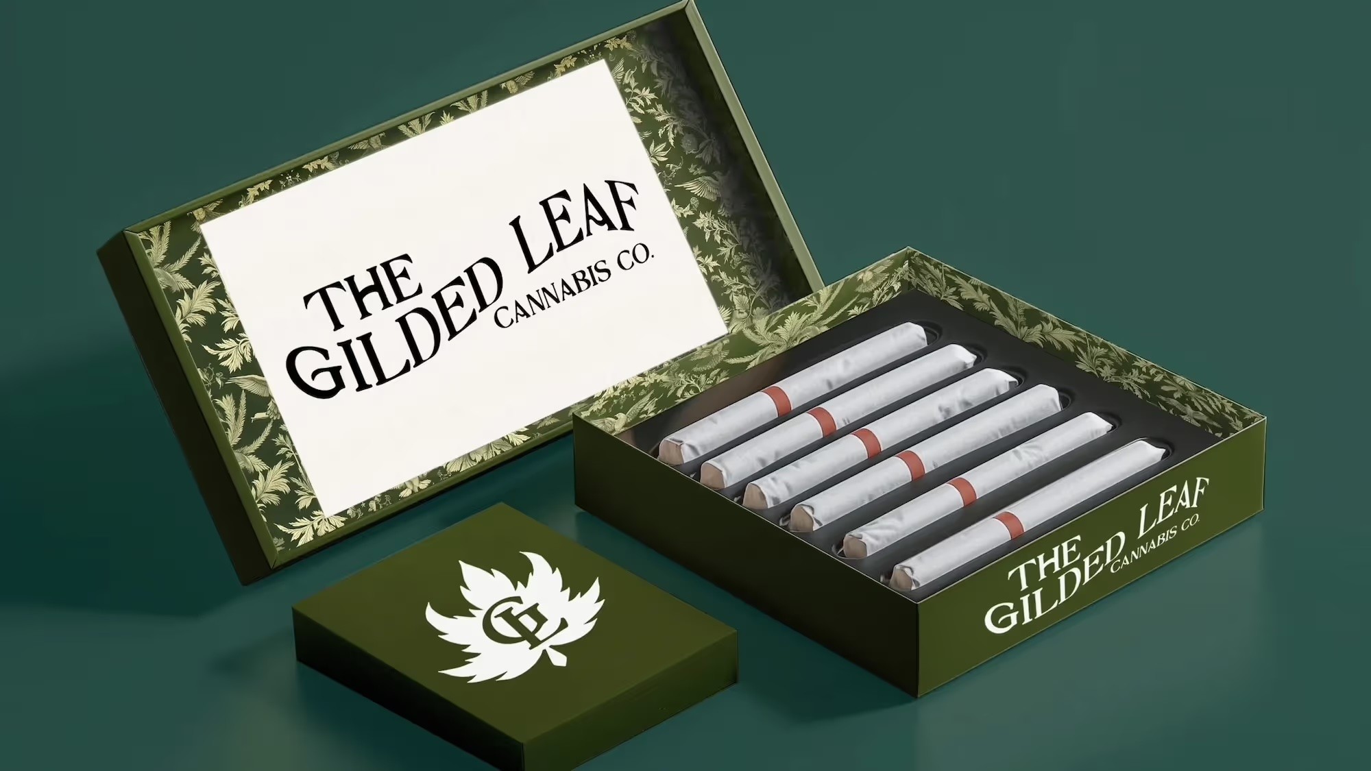 Packaging design Gilded Leaf Cannabis Co.
