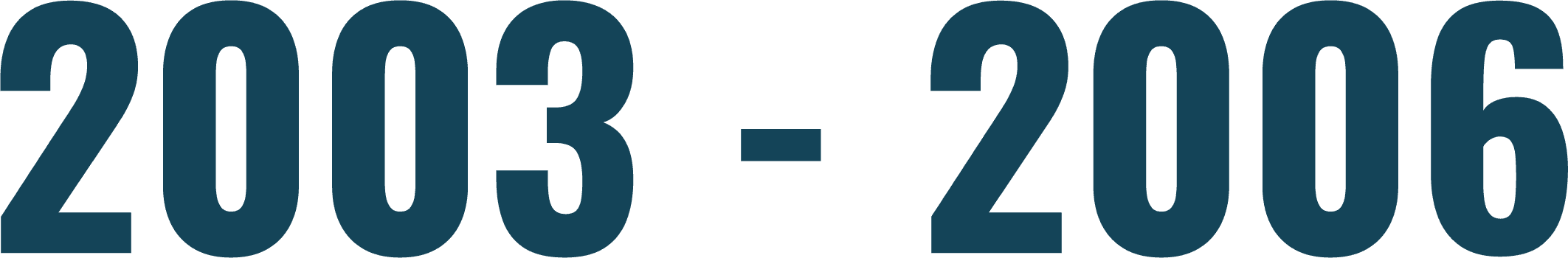 The dates 2003 - 2006