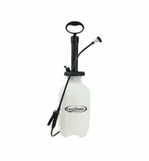 handheld sprayer with a long nozzle, hose, and adjustable strap