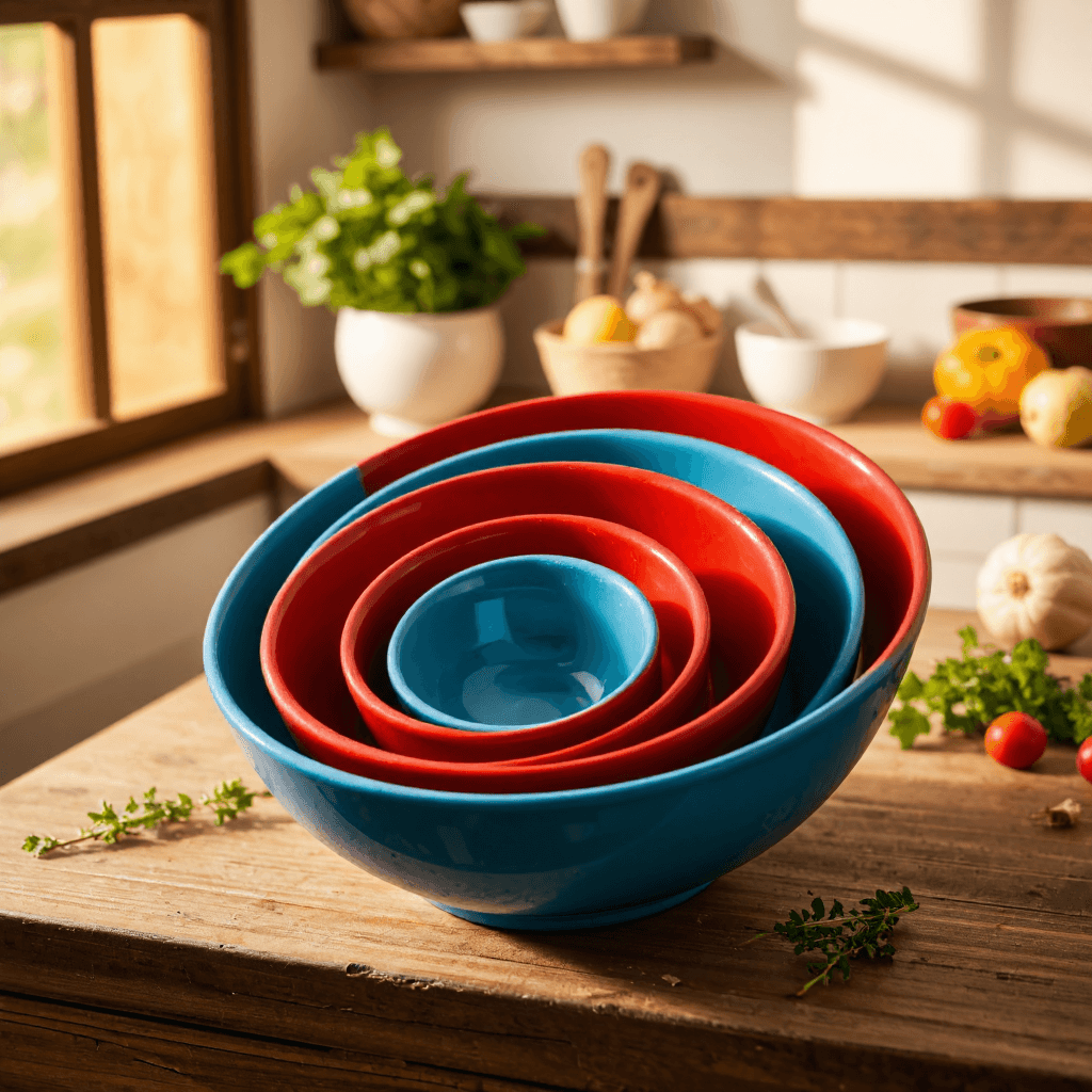 product photography of set of nesting bowls