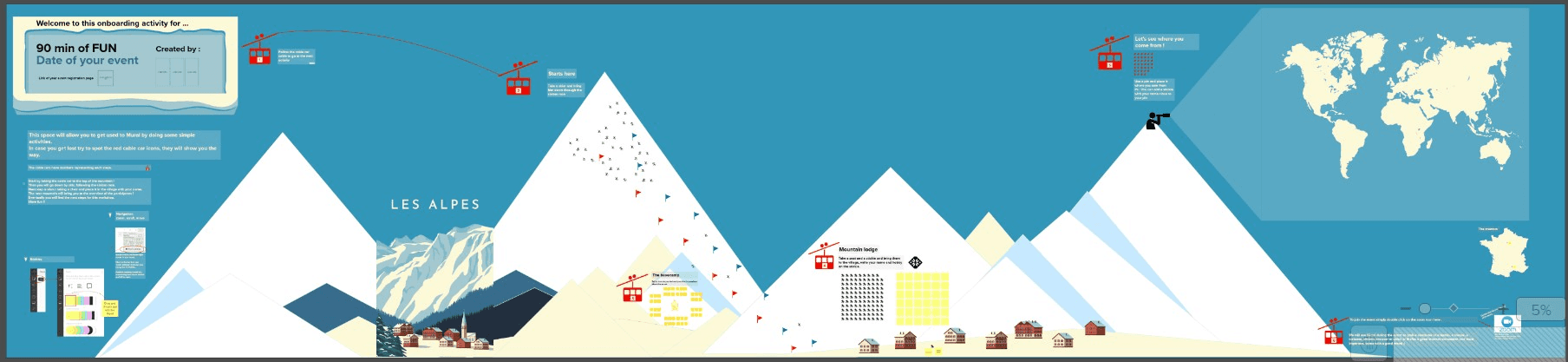 Facilitator leading a group discussion at a whiteboard with framework diagrams during an in-person workshop