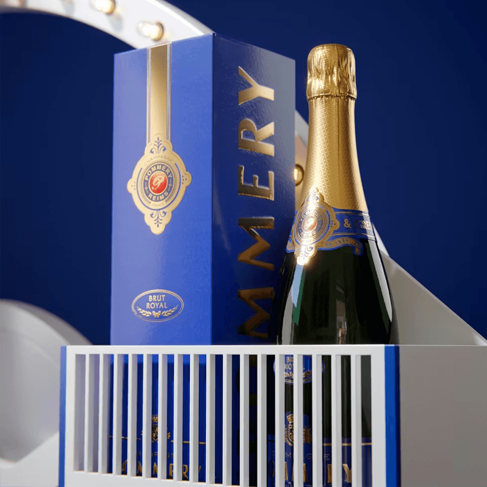 Vranken-Pommery Detail – Champagne bottle in the gondola