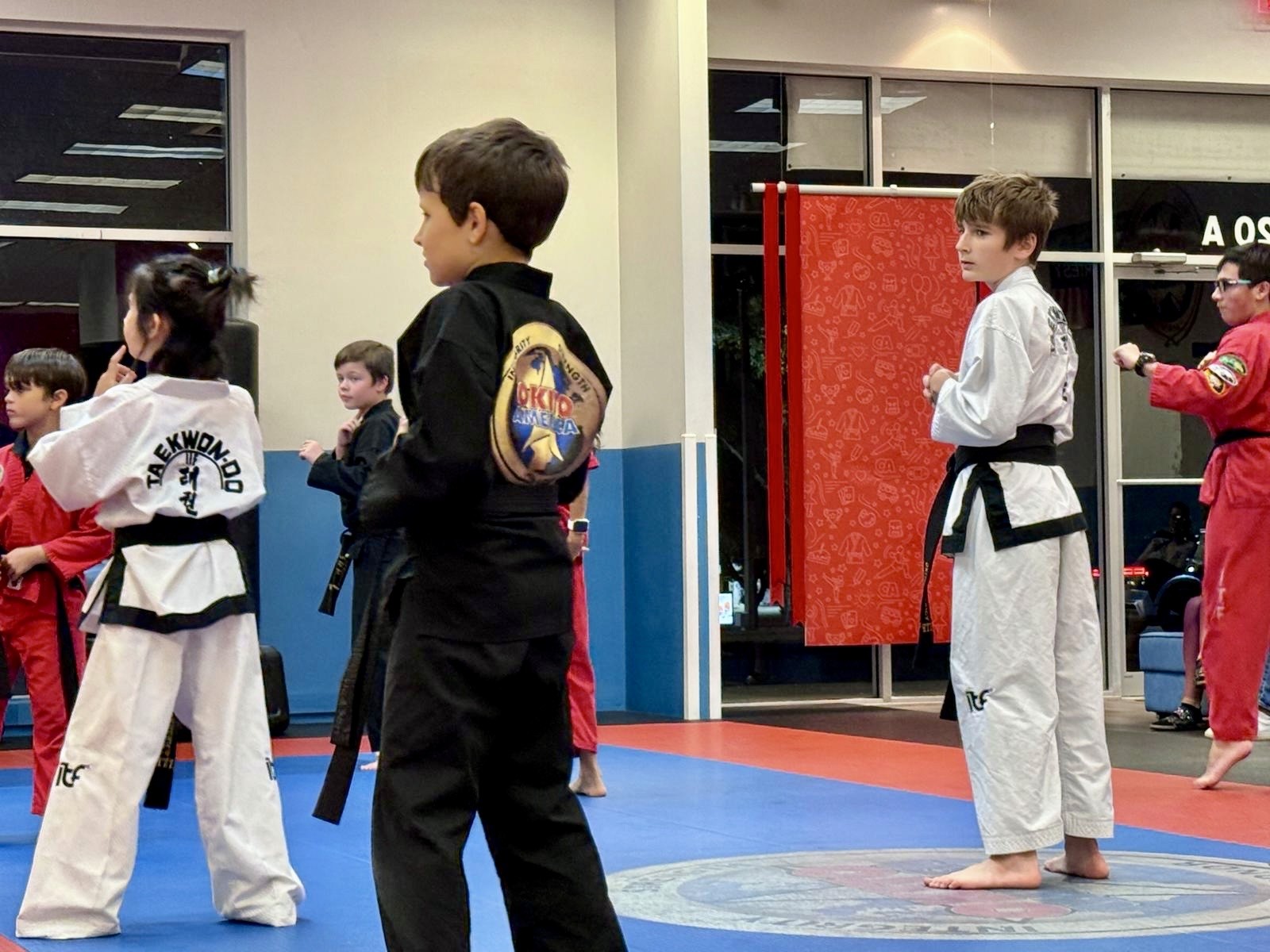 Students standing in Martial Arts class
