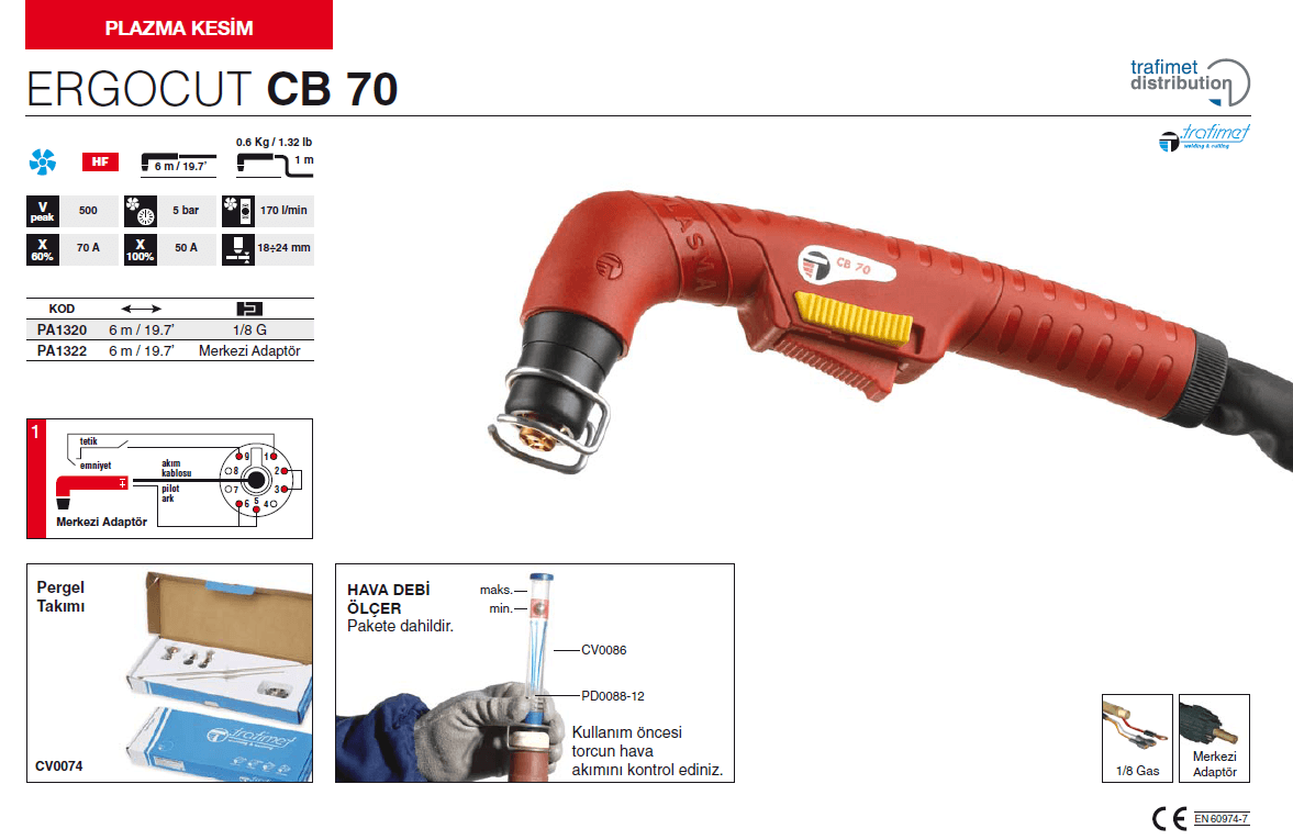 Trafimet Plazma Torç Ergocut CB70