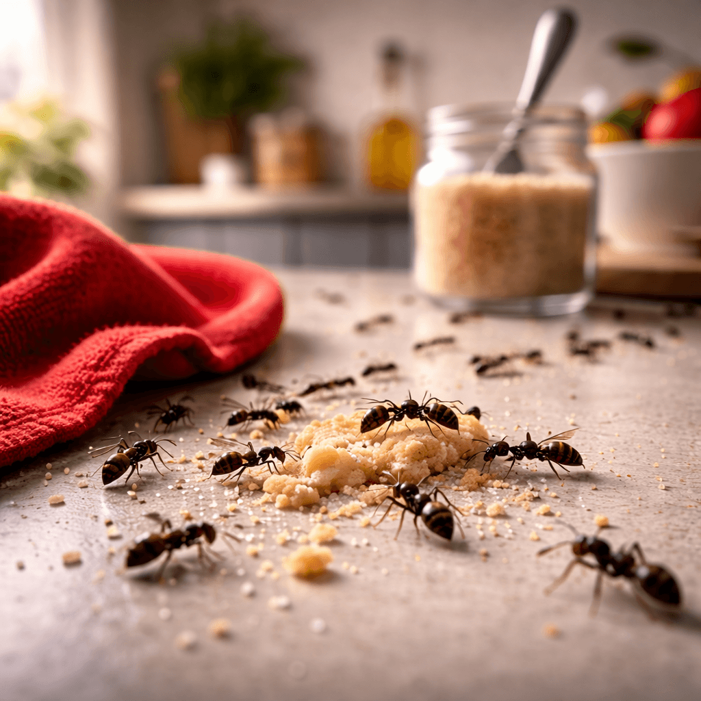 fourmis envahissant une cuisine dans un appartement parisien