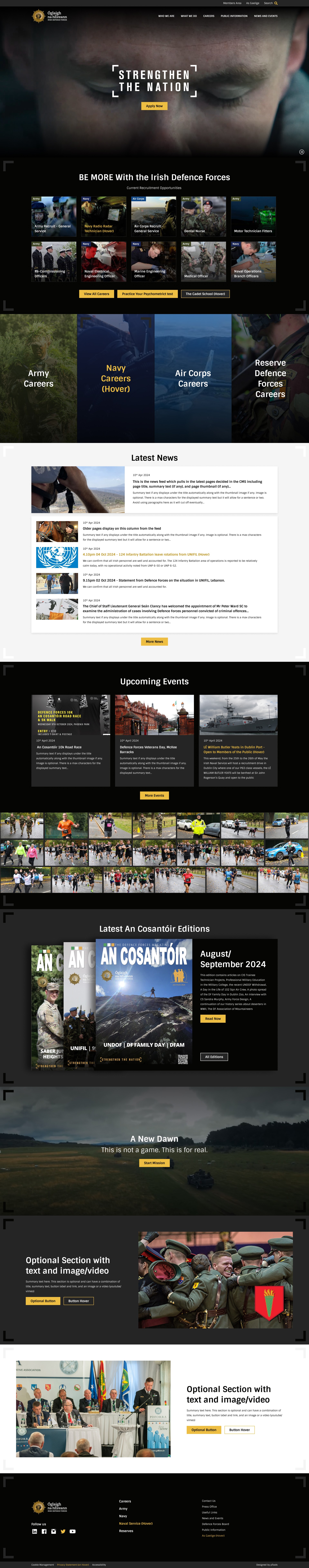 The new homepage