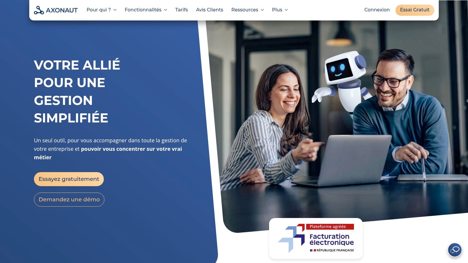 Tableau de bord Axonaut