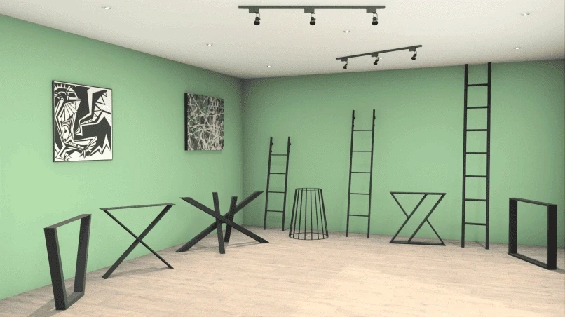 pièce avec des objets de design d'intérieur