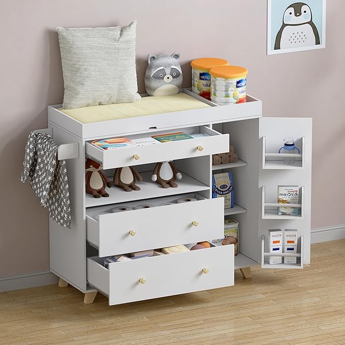 Elegant best baby dresser changing table with ample storage space and a timeless design.