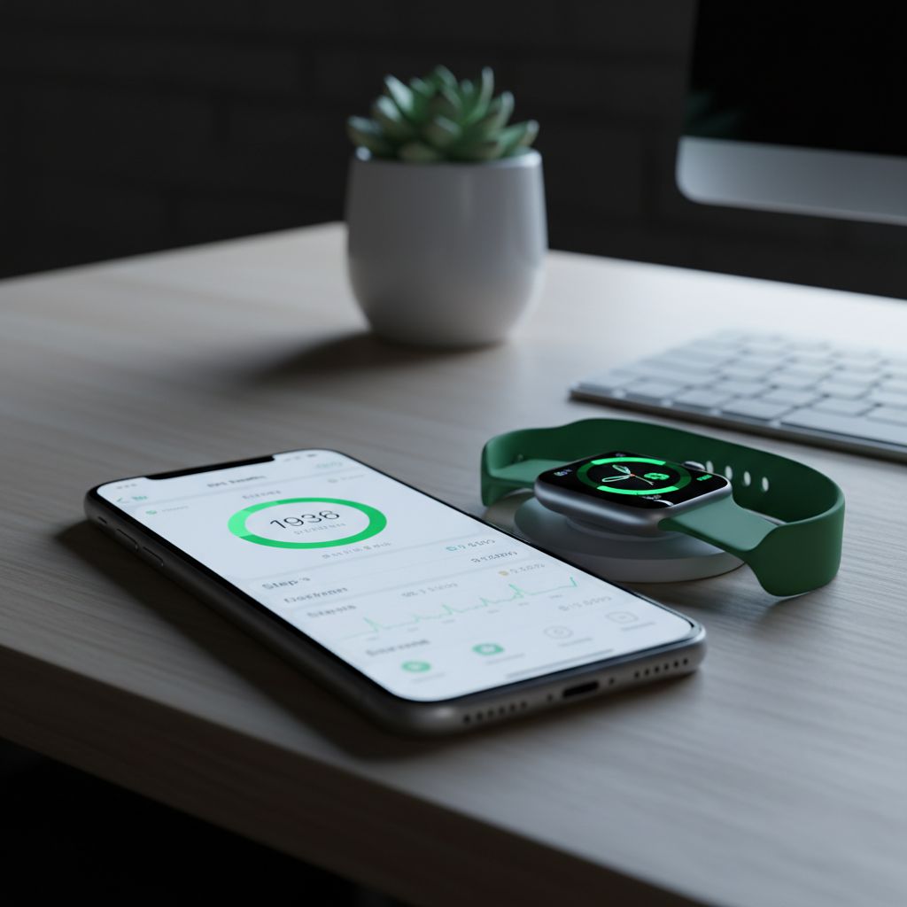 iPhone Health app interface with Apple Watch for workout tracking