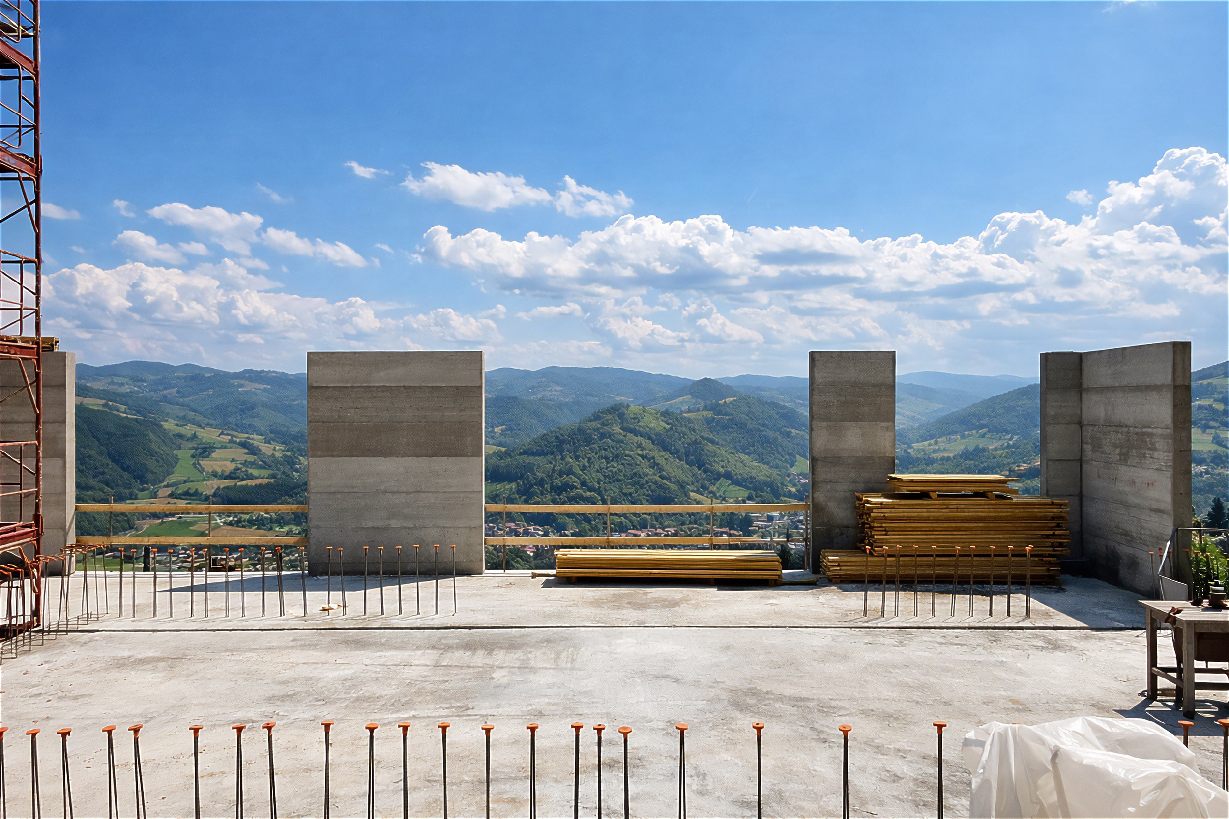Hand carved piece of wood in a workshop