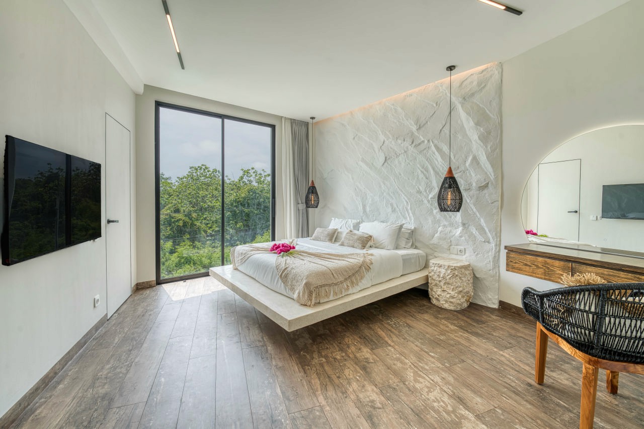 New 3-bedroom villas in a gated premium complex in Bukit, Pandawa, located just 5 minutes from Pandawa Beach and designed around rooftop living with panoramic ocean and sunset views