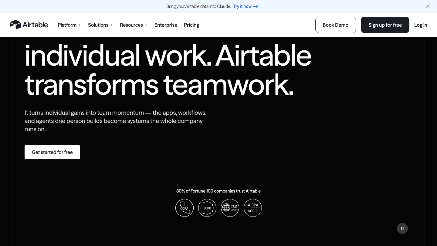 Airtable database-driven workflow management