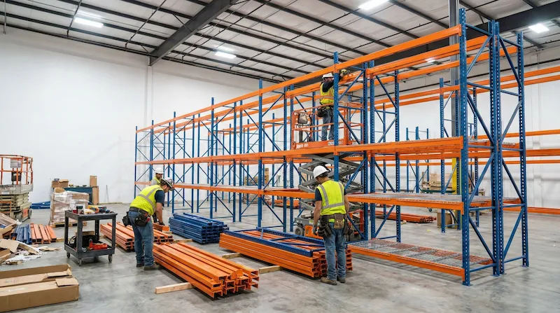 Groupe de personne qui monte un rayonnage