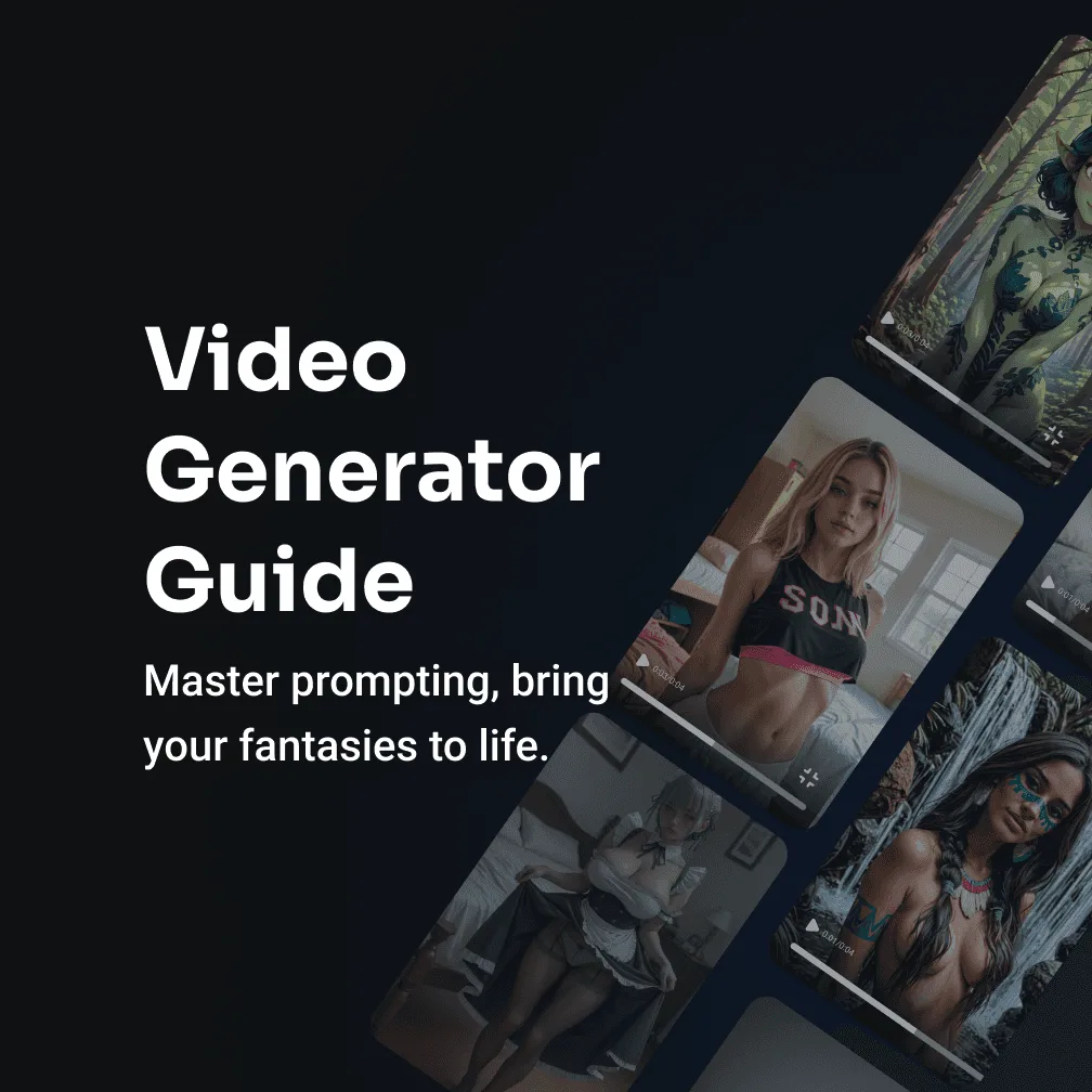 Generador de videos NSFW con IA que crea contenido adulto realista con personajes de novias y MILFs.