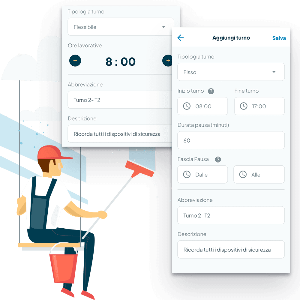 Pianificazione digitale di turni e sedi di lavoro per cooperative di servizi tramite Fluida