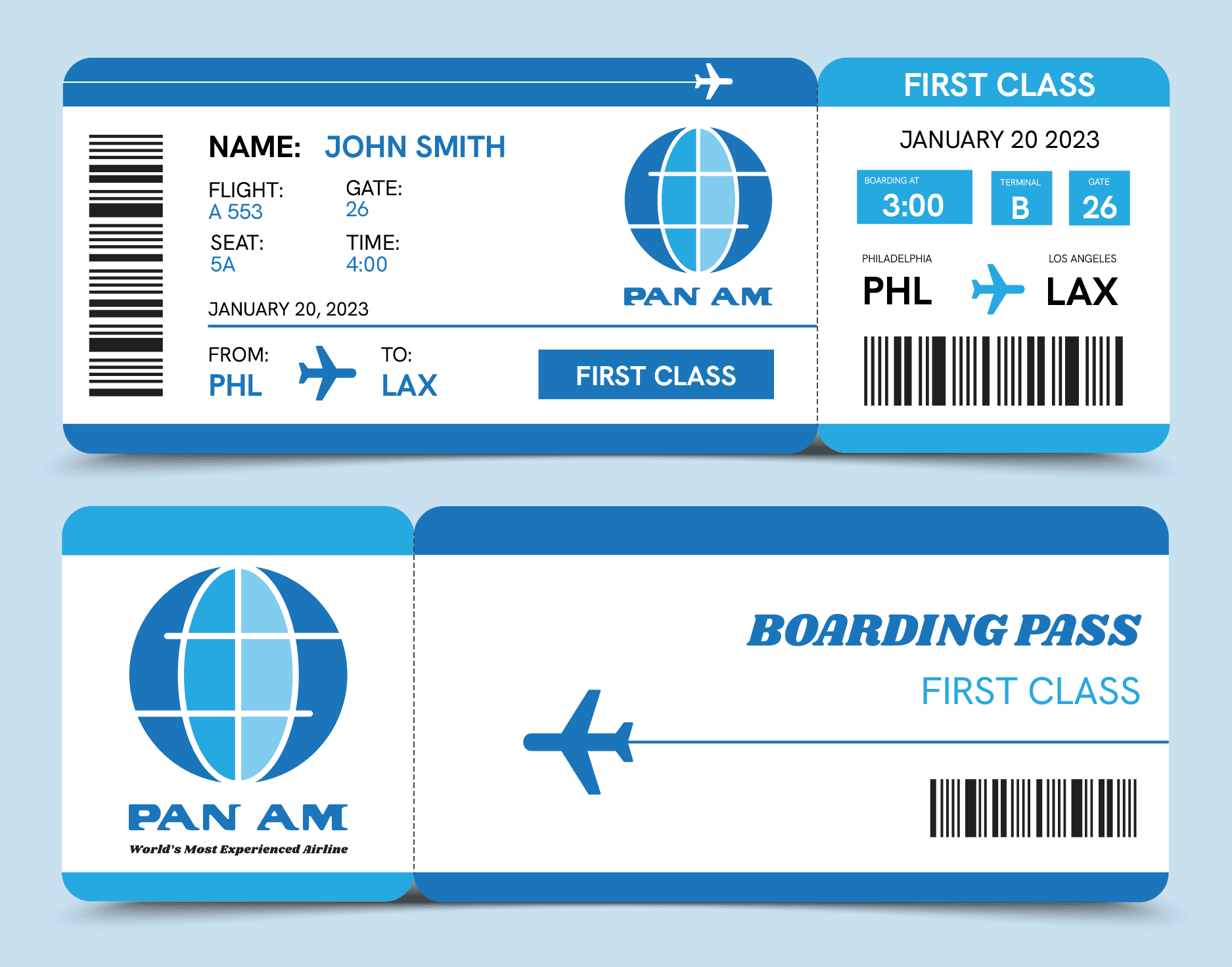 Pan Am Boarding Pass