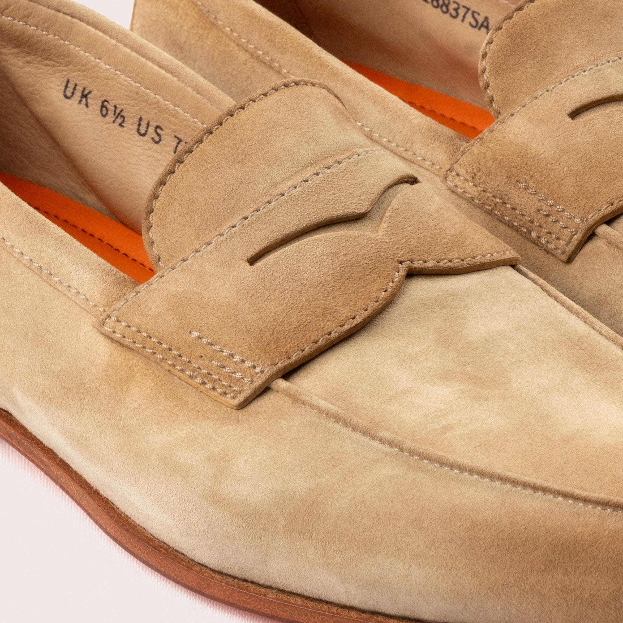 Men’s beige suede Carlo loafer - Mandelli UK