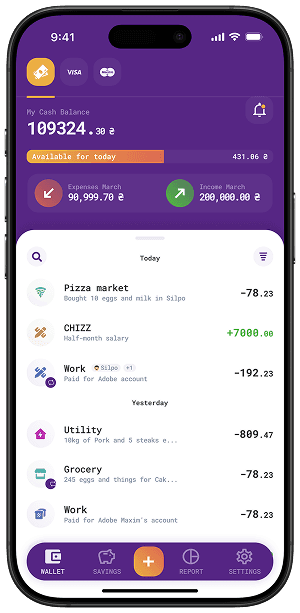 Fintech app designed by chizz.team