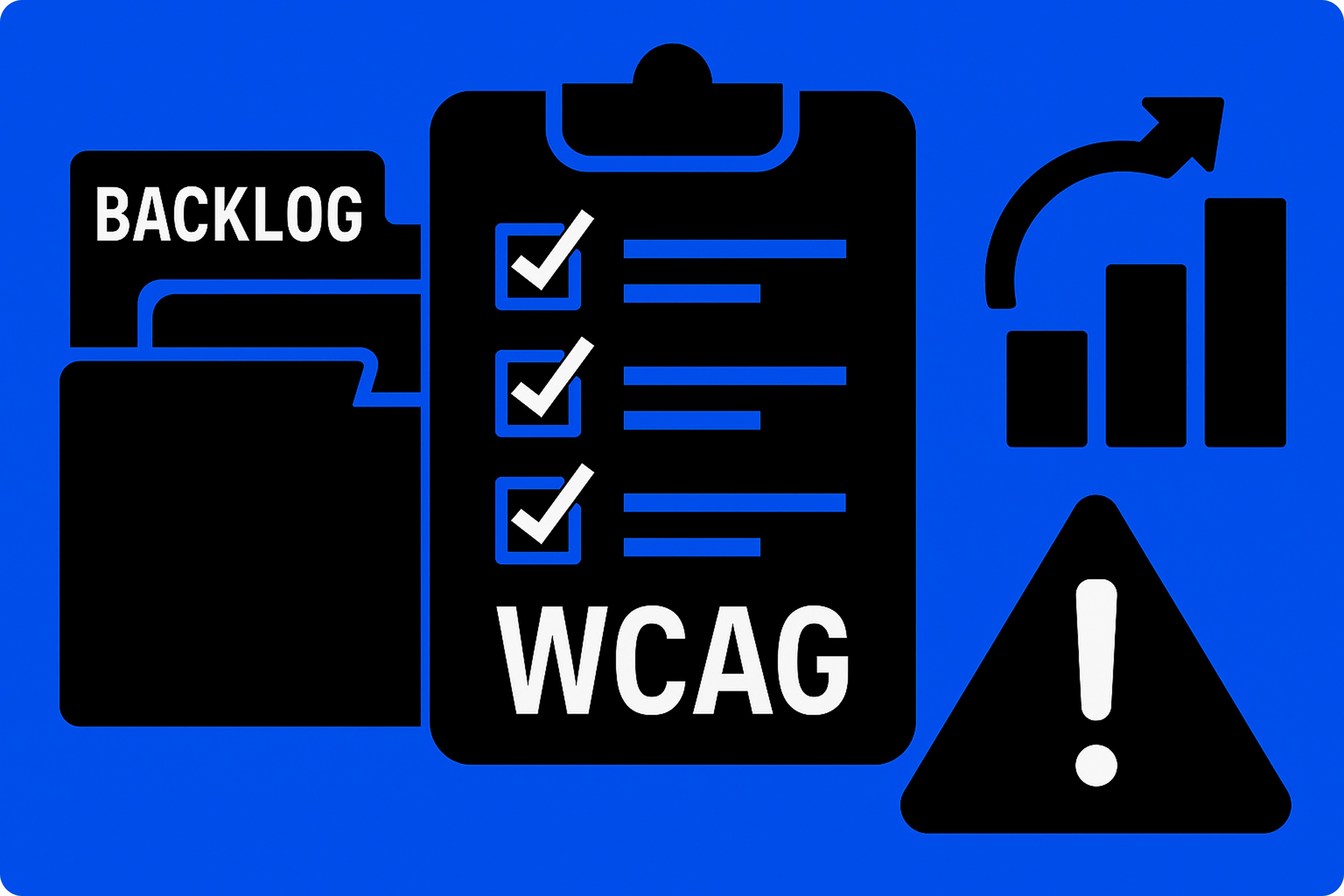 A Jira issue example with WCAG fields, severity labels, and acceptance criteria sections.