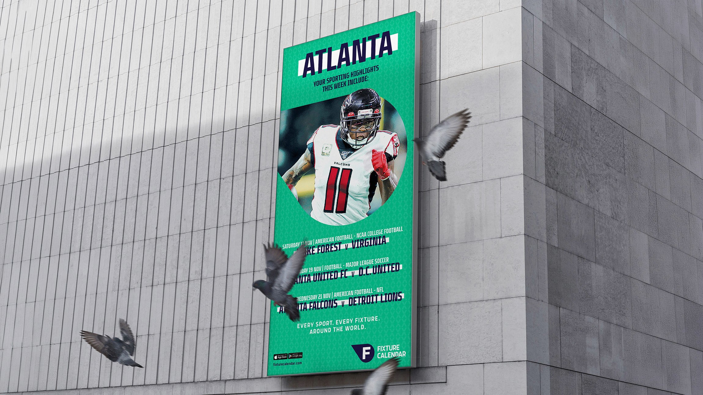 Fixture Calendar design by UK designer Dan Bailey