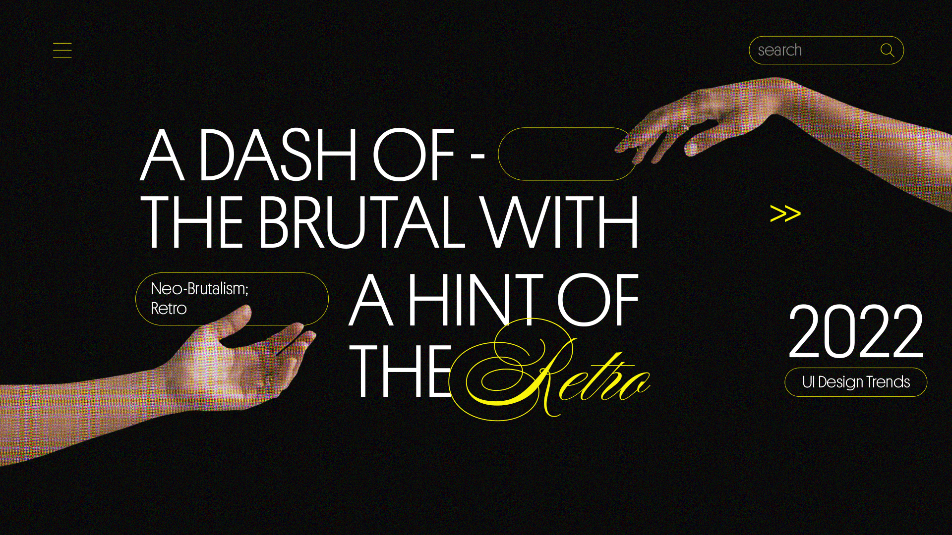 Two hands reaching towards each other with text overlay: "A Dash of the Biblical with a Hint of the Spiritual 2023."