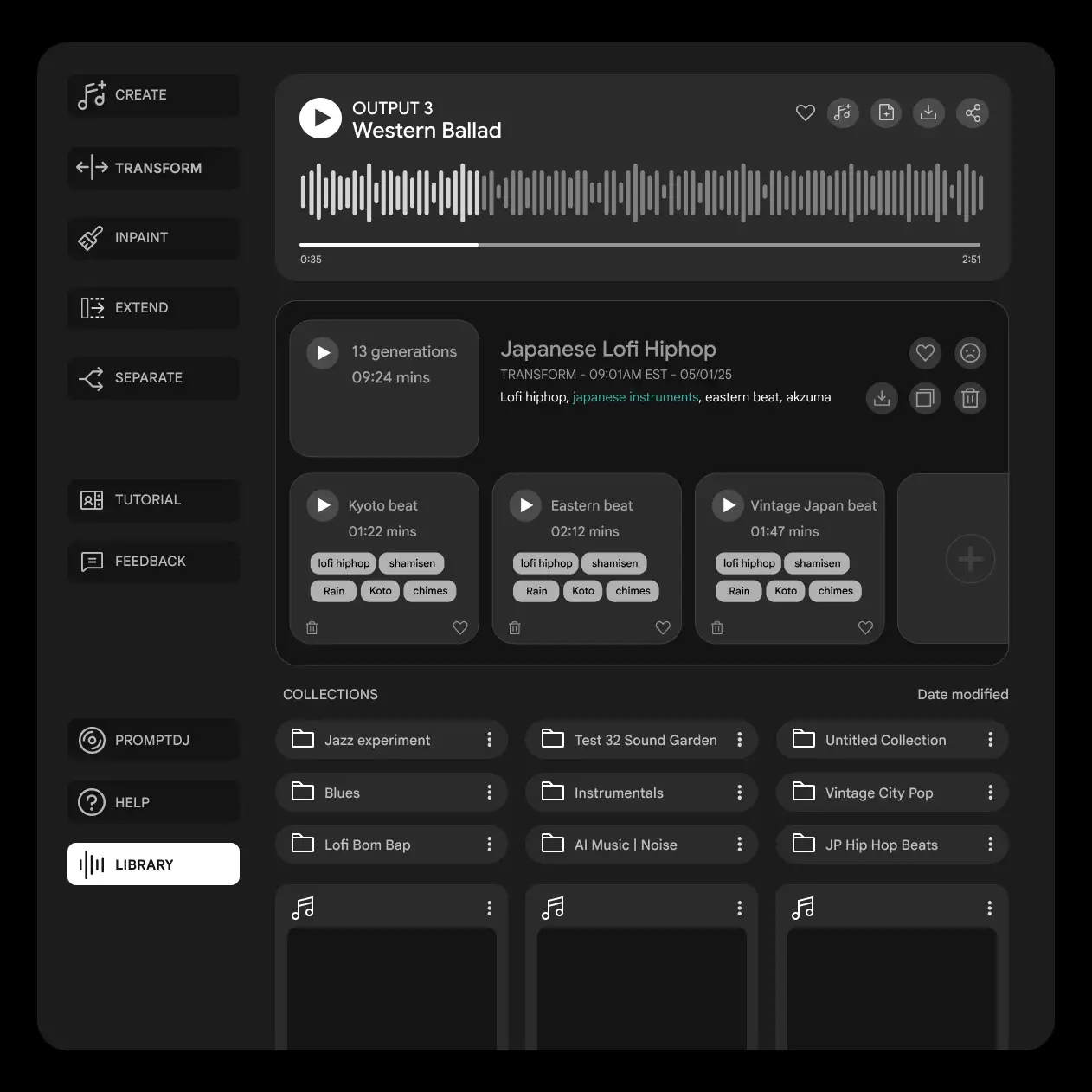 Google Lyria Product Interface