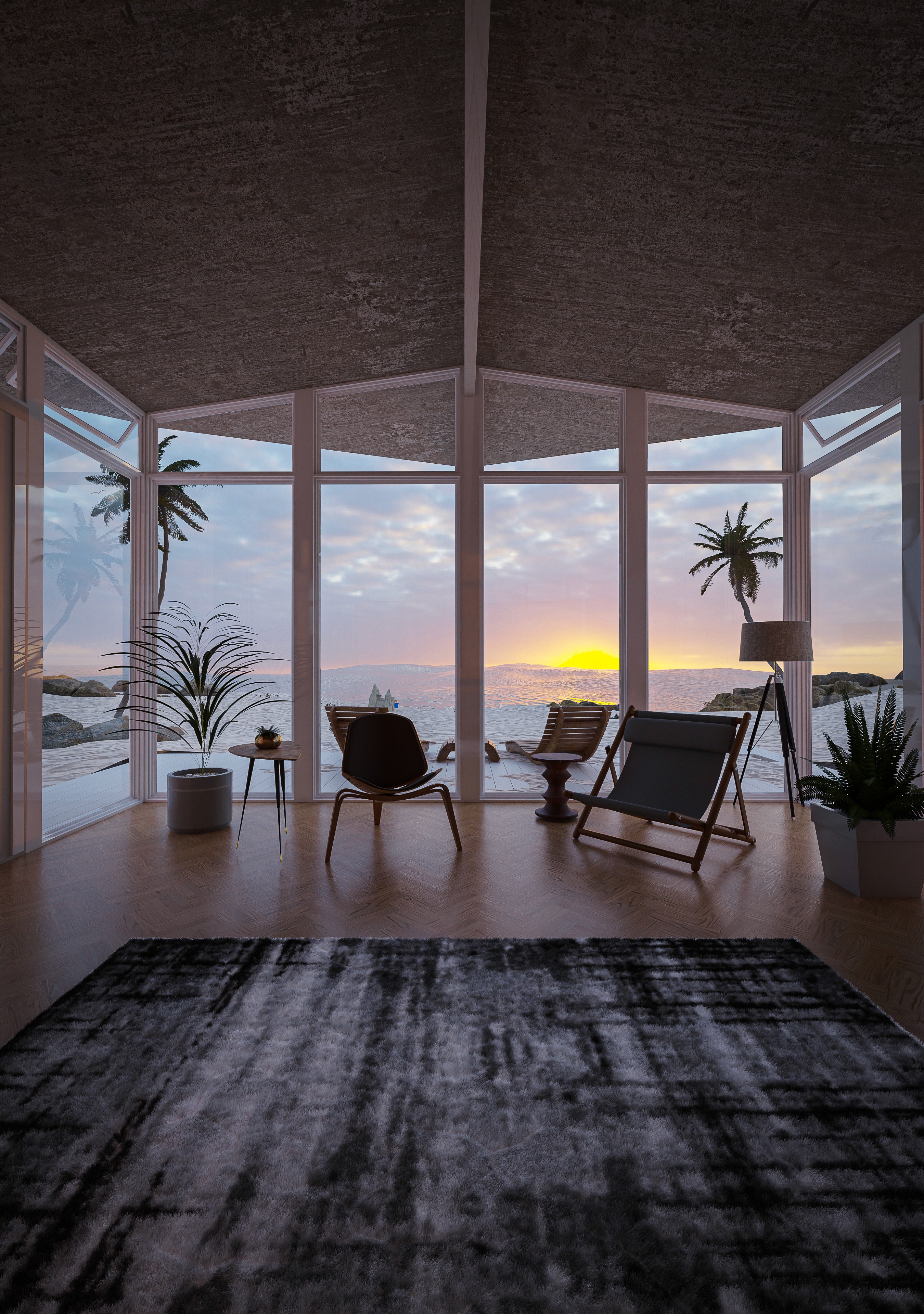 Visualização arquitetônica 3D de ambiente interno — D3 Design