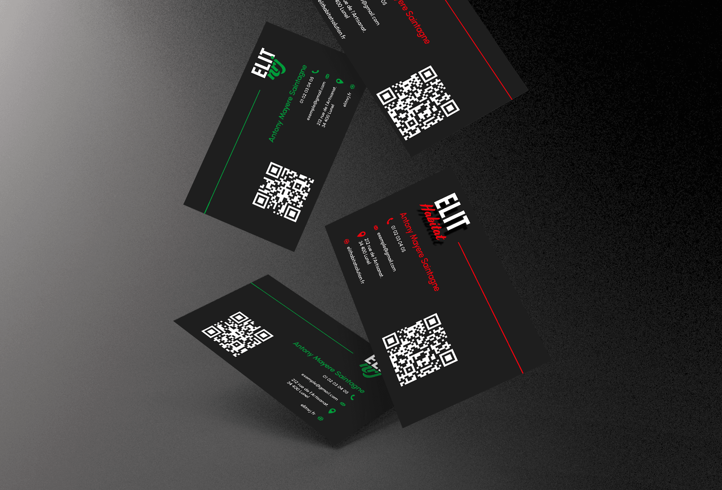 Création de carte de visite 2 marques lunel