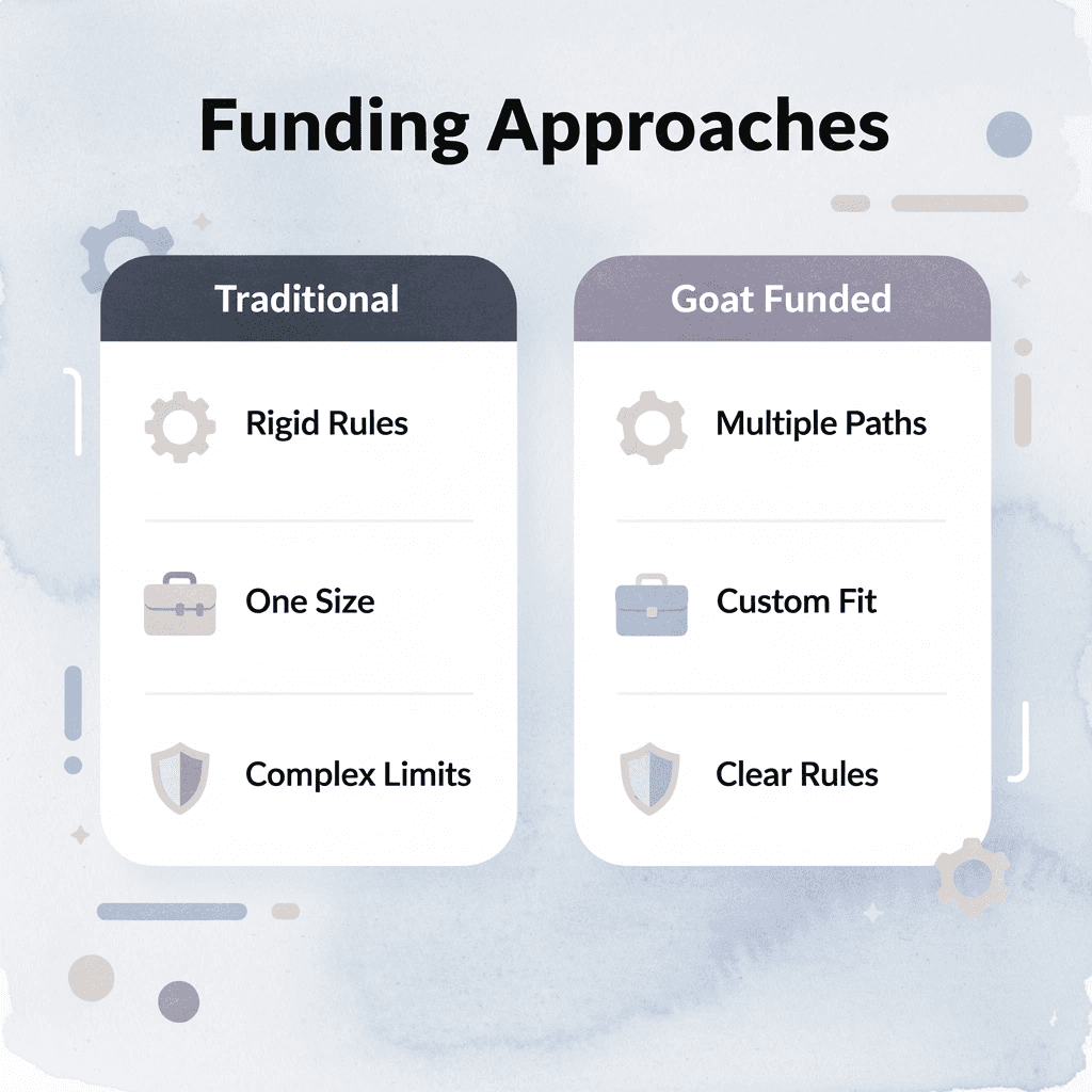 Comparison between traditional funding and Goat Funded approaches