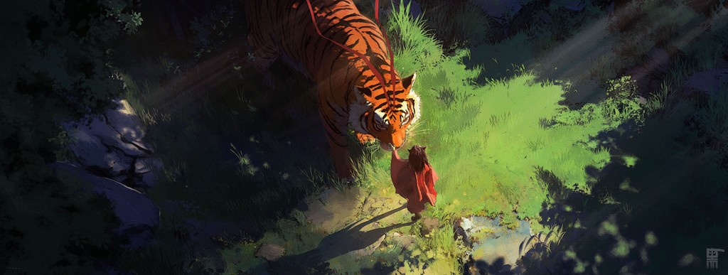Tigris & Michis visual development – scene design reflecting harmony between nature and spirit