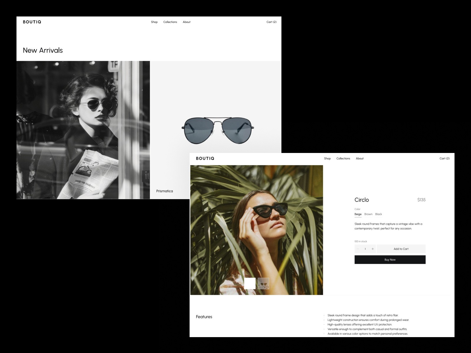 Boutiq — 极简现代电商网站设计灵感