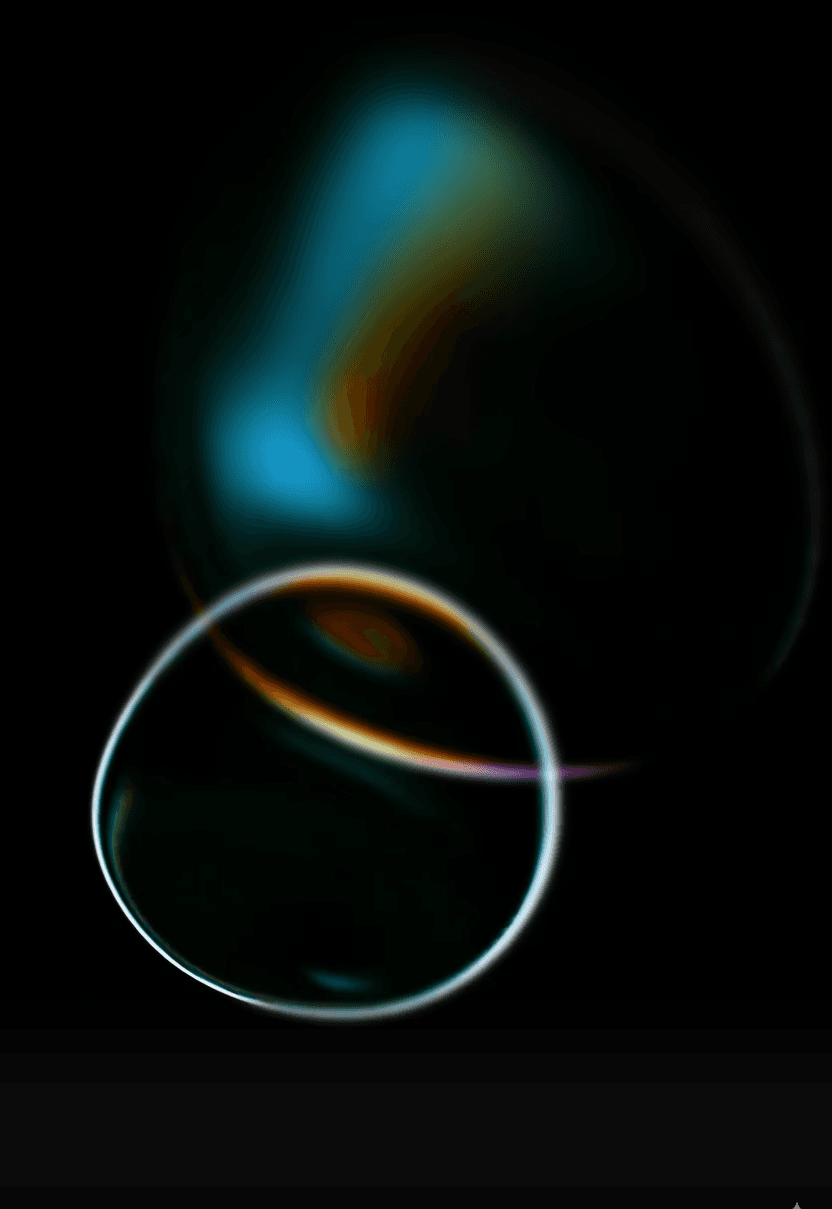  An abstract background image with two overlapping oval shapes, one larger and dark with green and red light refractions, and a smaller one with a white glowing outline, set against a black background, ideal for a "Why Choose Our Service" section.