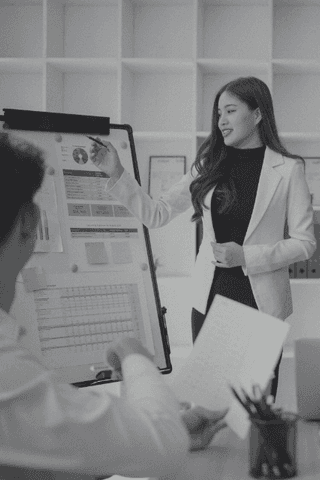 man in blue dress shirt beside man in white dress shirt