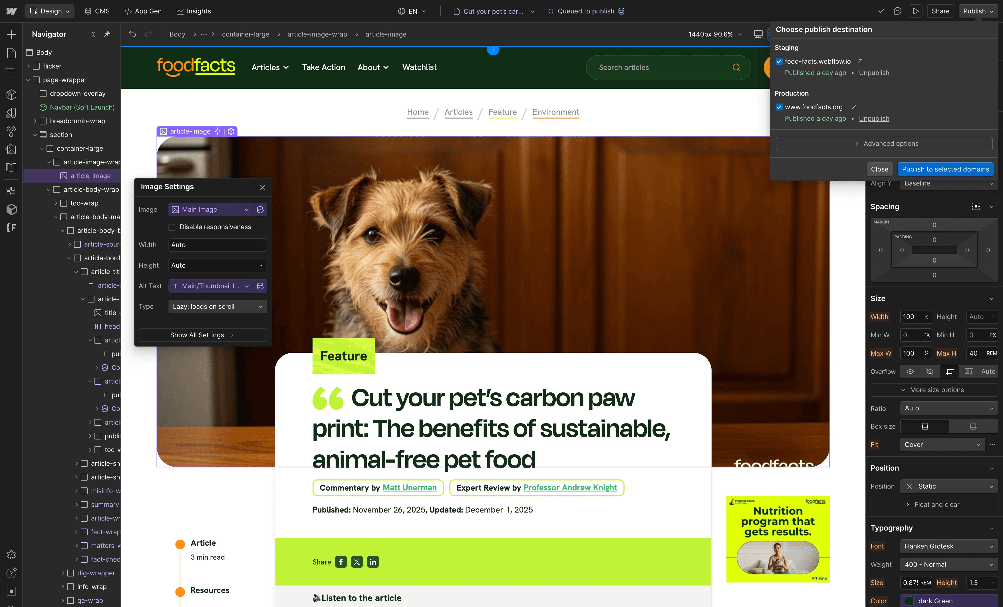 Screenshot of a Webflow marketing website designed by South Digital