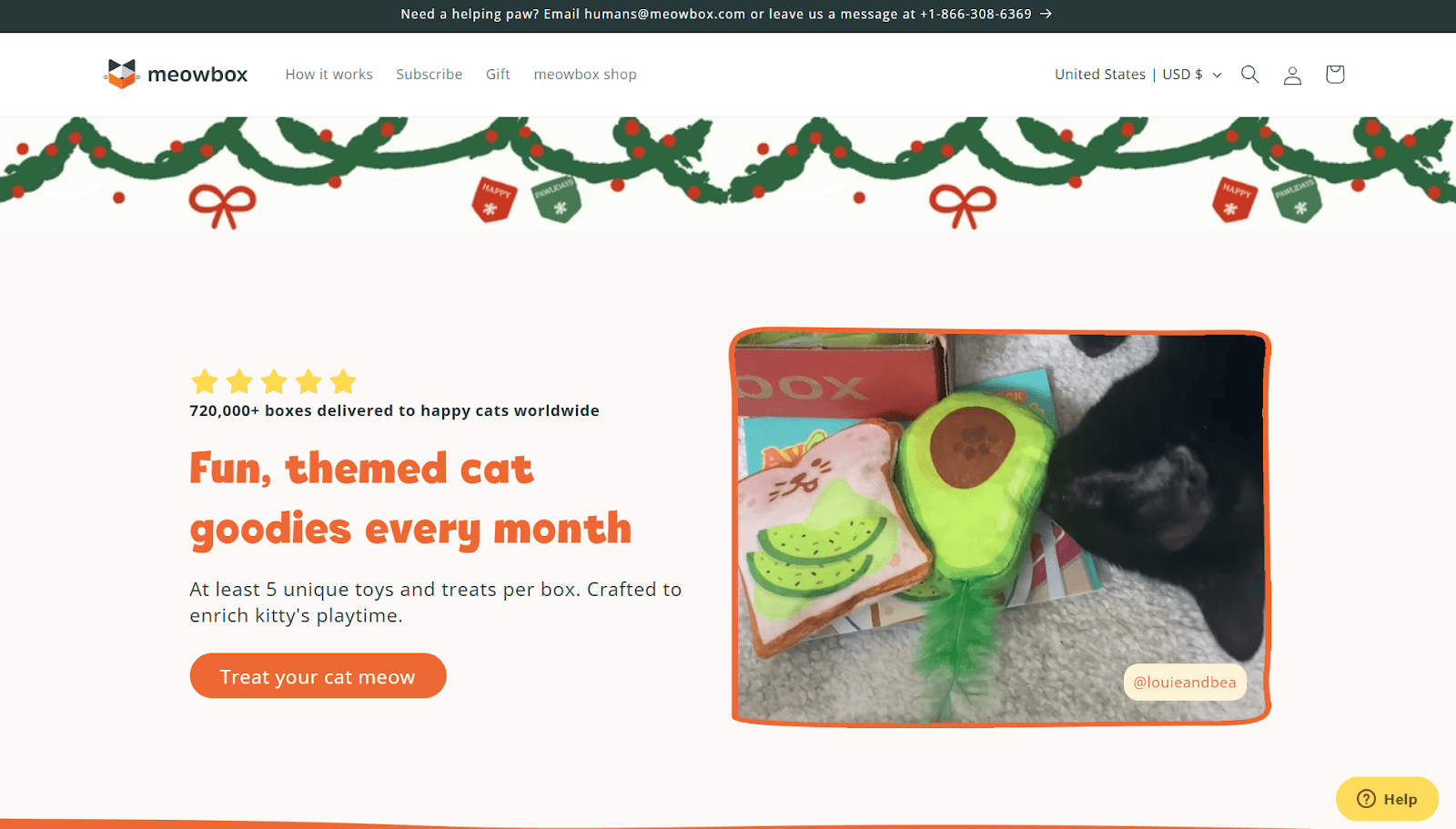 Meowbox Homepage