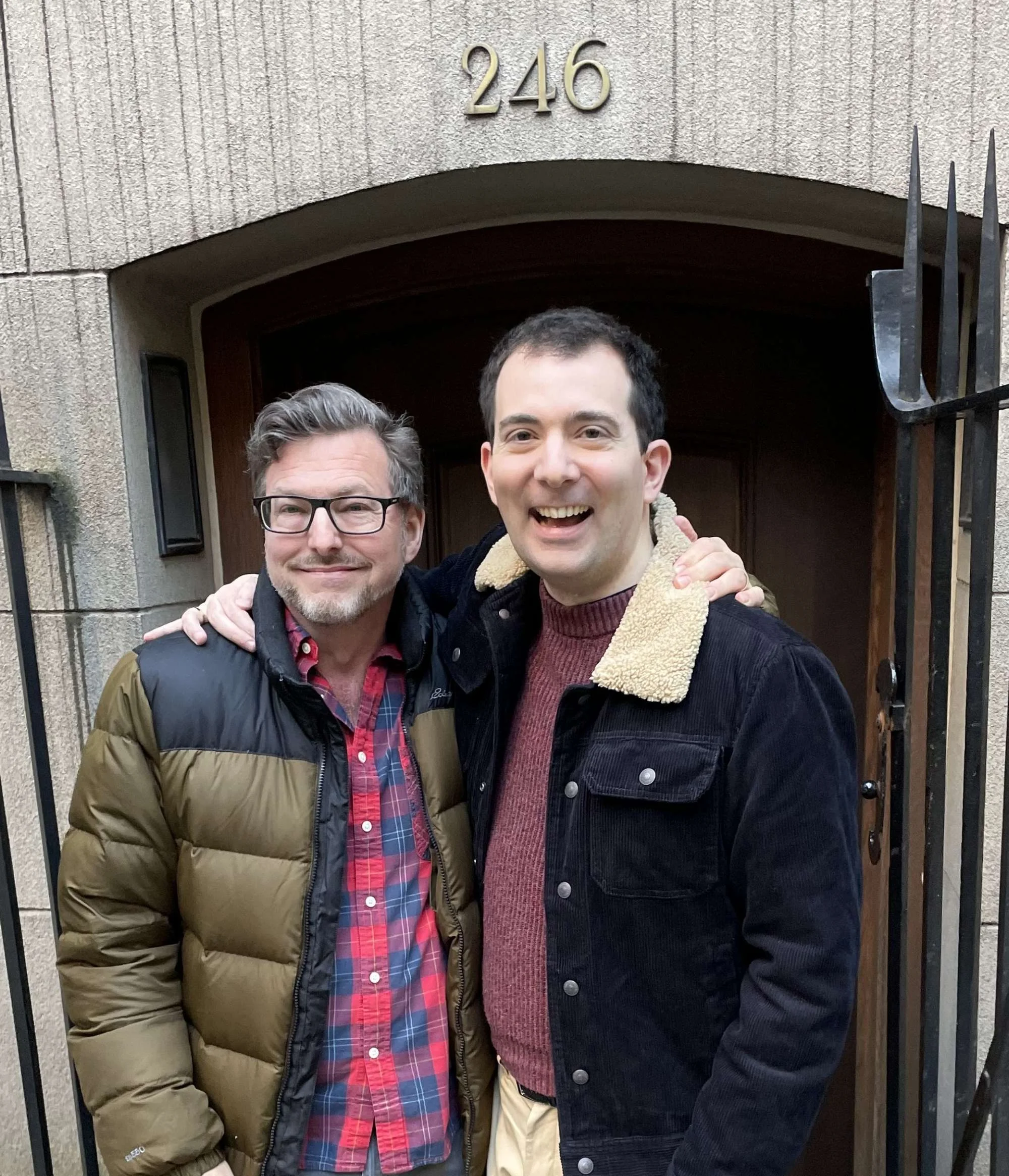 Martin and PJ at Stephen Sondheim's New York townhouse