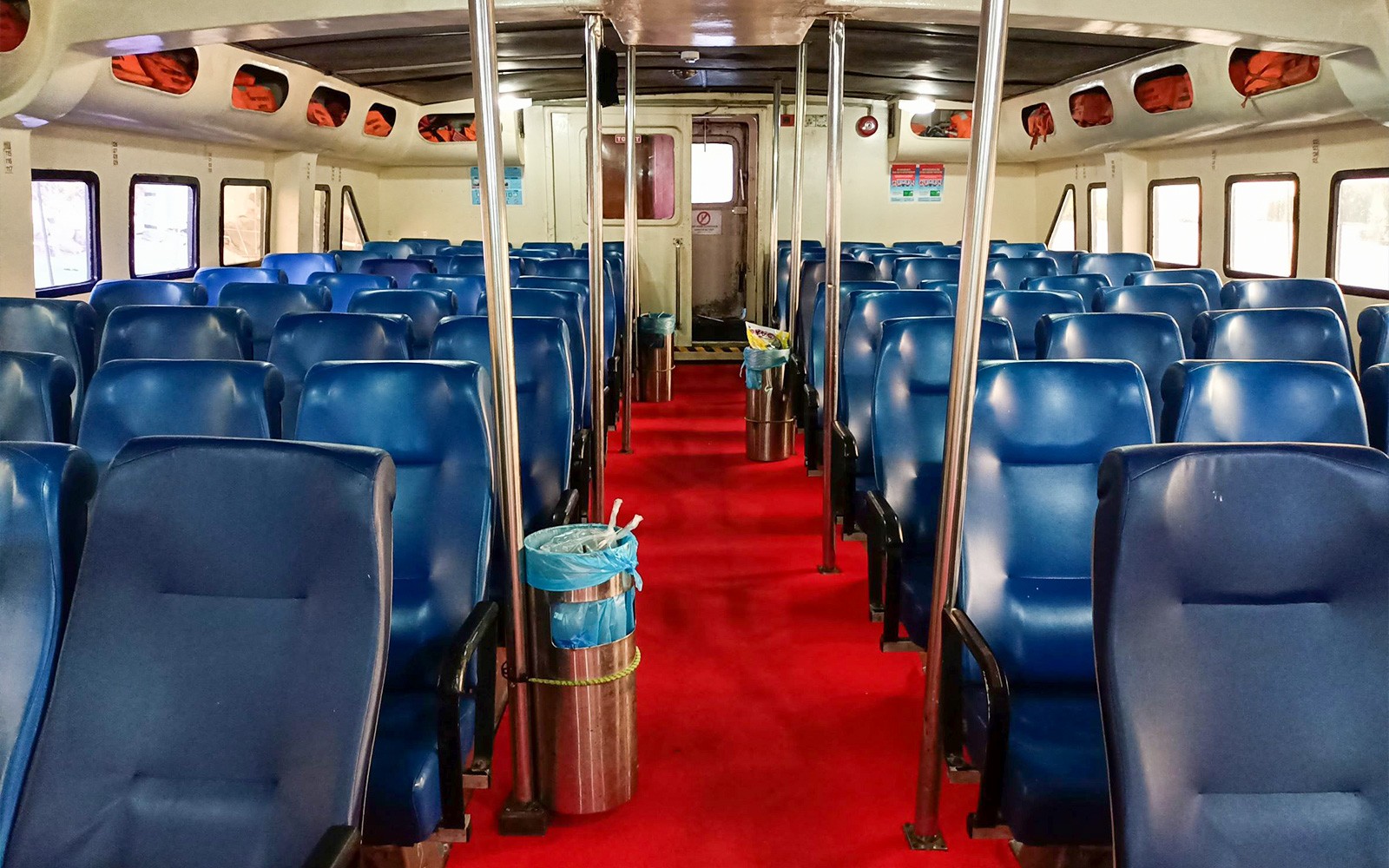 Interior seating of ferry from Koh Lipe to Telaga Harbour Langkawi.