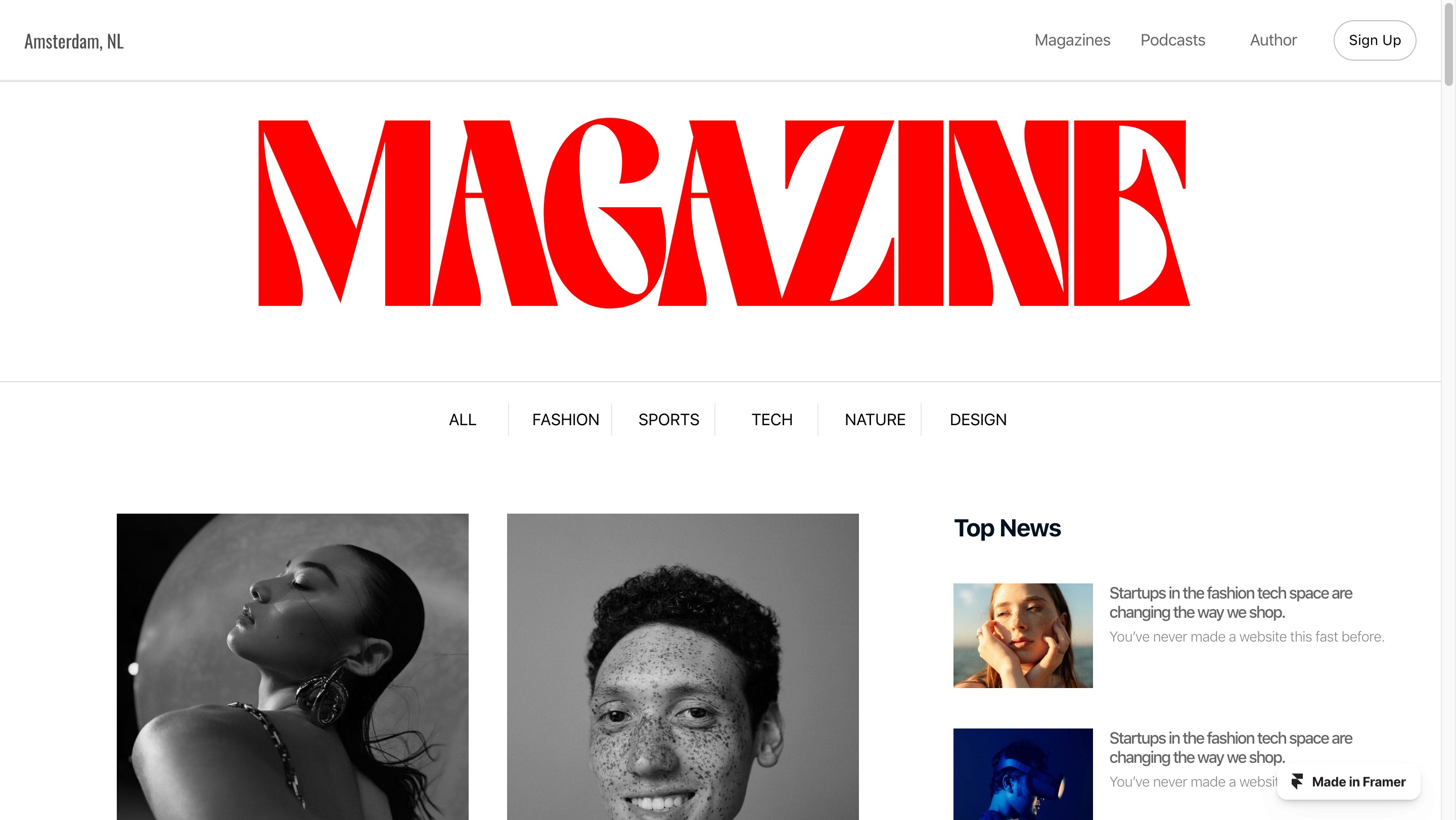 Magazine - Blog website template