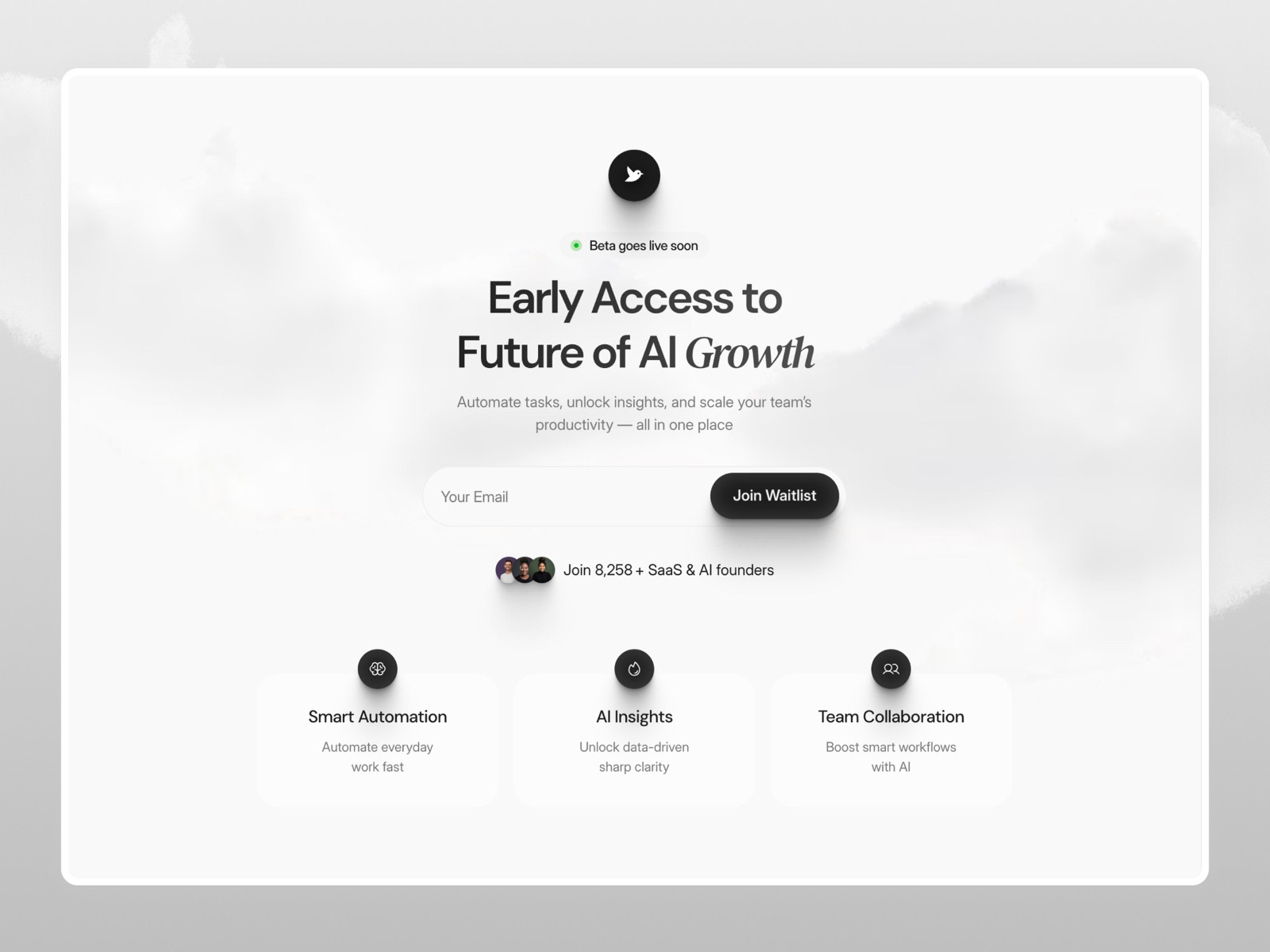 EarlyBird — 极简现代 SaaS 产品官网设计灵感