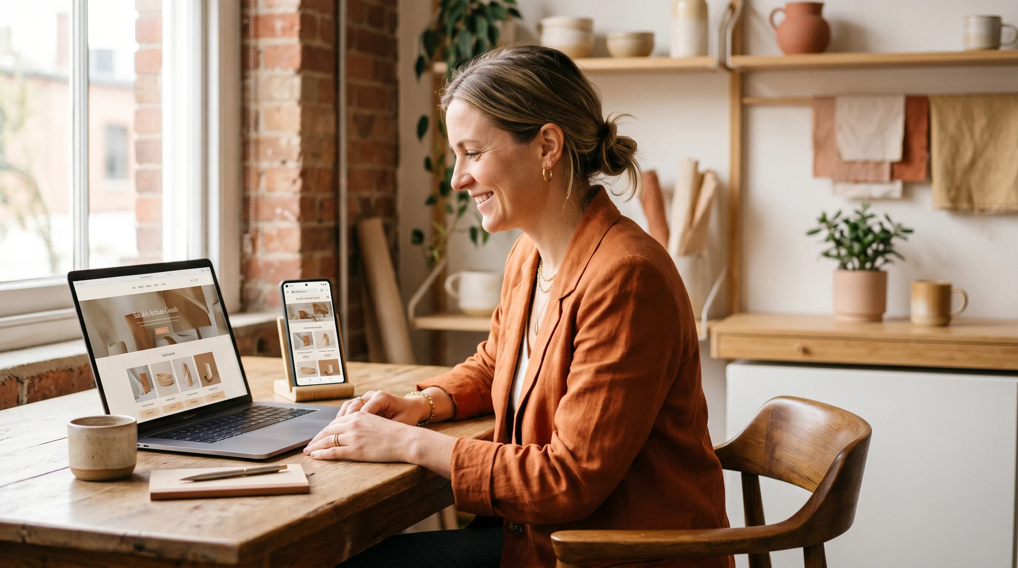 Small business owner planning a strategic social media content plan instead of just posting more often
