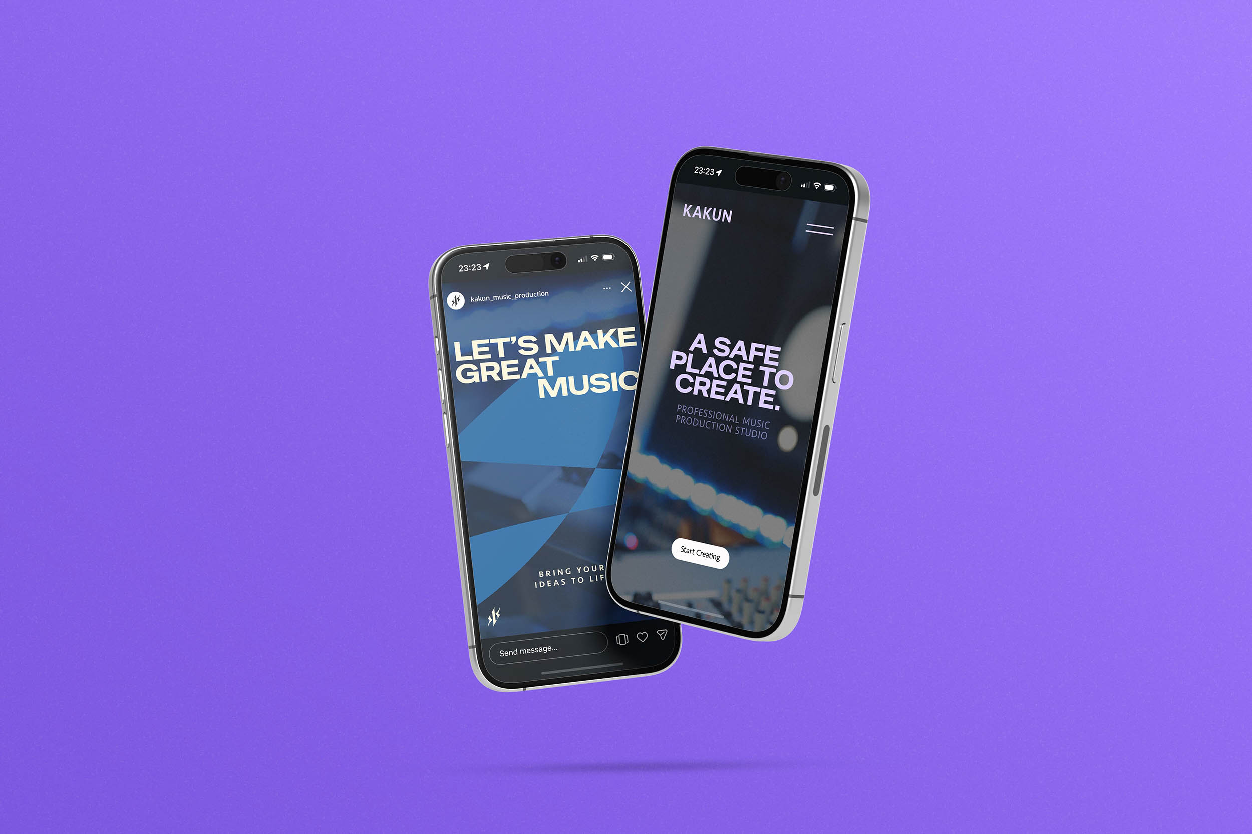 iphone mockup for kakun website and social
