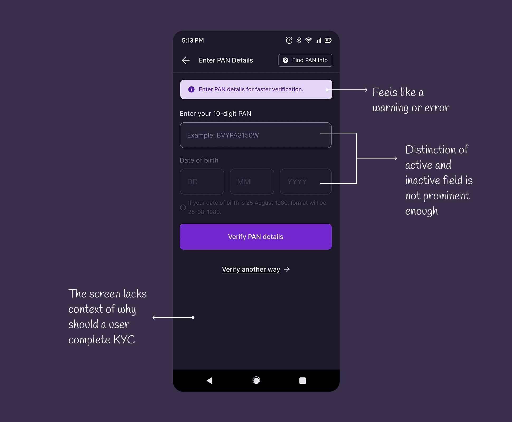 Old KYC Verification Experience