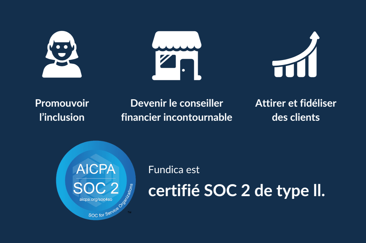 Inclusion - Promote Iecome a Complate Funding Advisor - Aquire and Retain Clients at Scale - Fundica is SOC2 Type 2 Certified