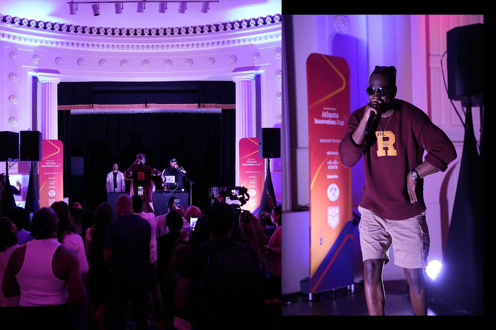 The Innovation Cup. Adapting the stage branding for high-energy performance segments.