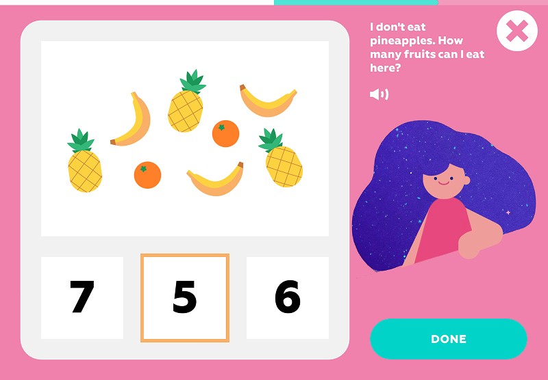 Logical operators: count the fruits that are not pineapples