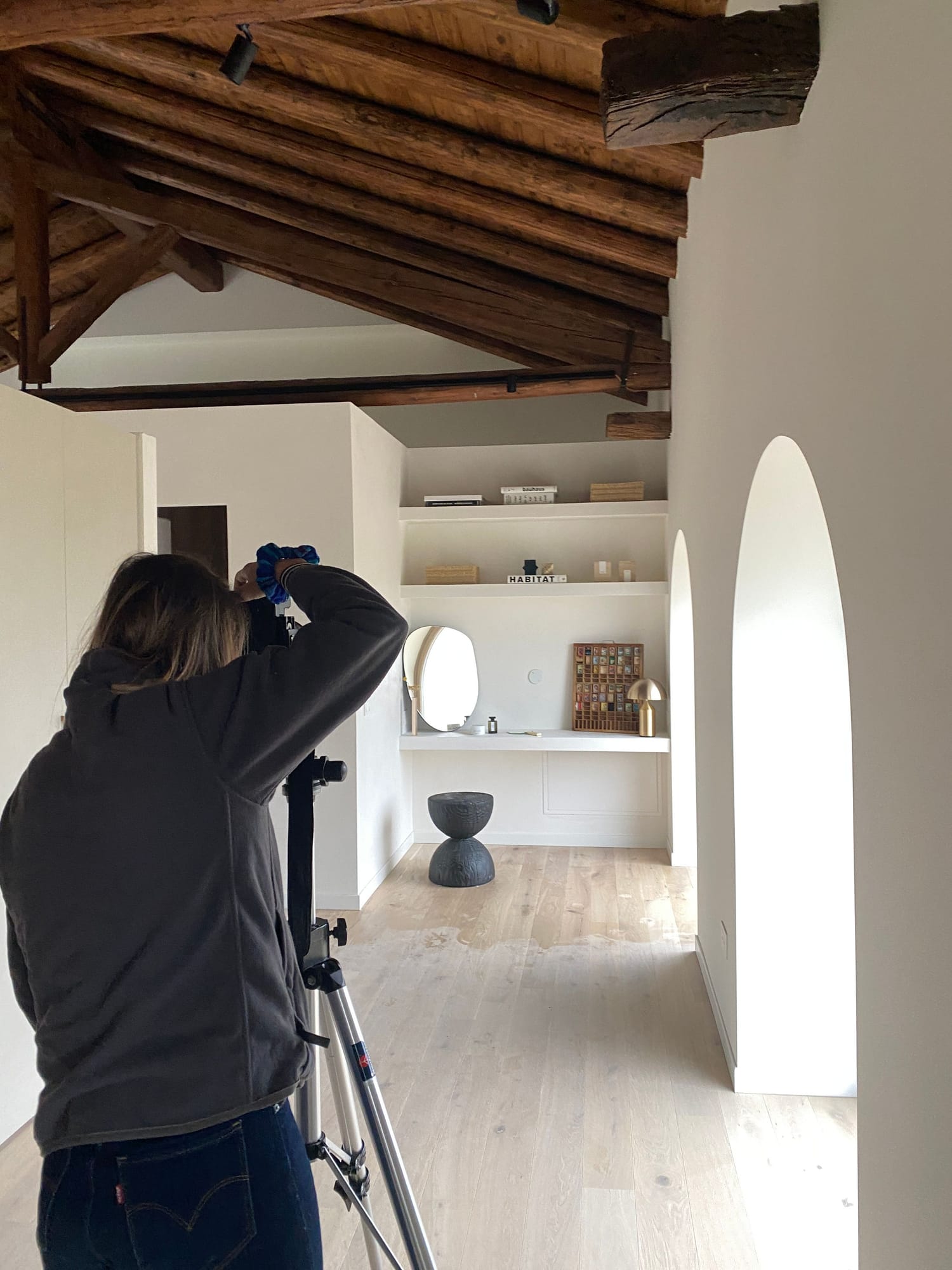 Photographer Margherita Bonetti during the final shoot