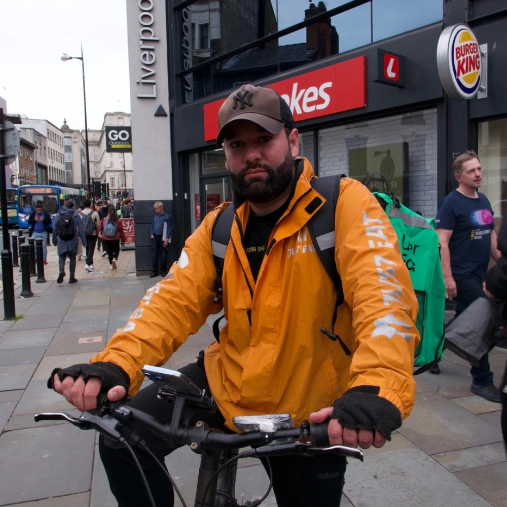 driver on bike