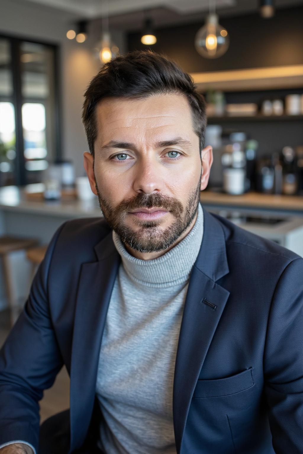 man wearing black notched lapel suit jacket in focus photography