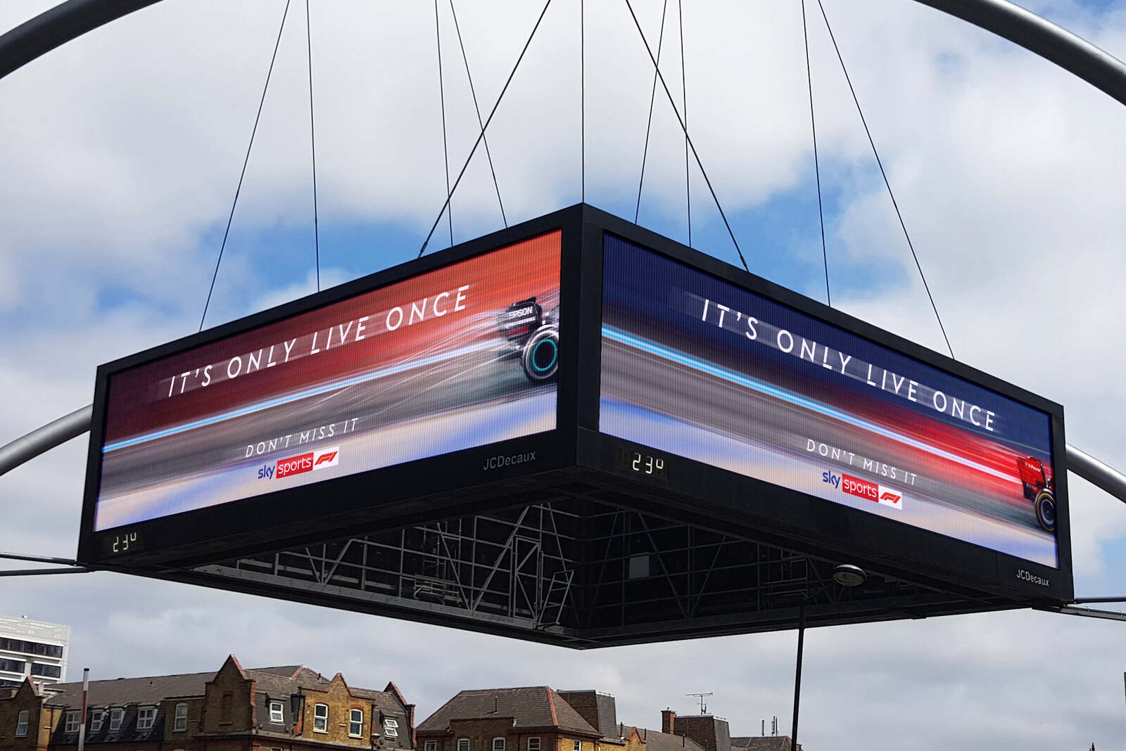 It’s Only Live Once digital outdoor screen